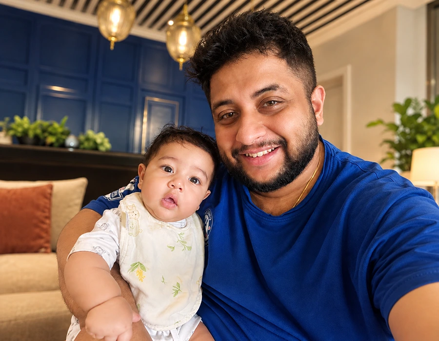 Ankit Aditya with family
